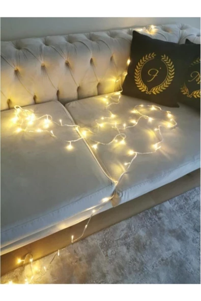 Pazariz 10mt Günışığı 100 Led Fişli Noel Parti Yılbaşı Ağaç Dekoratif Aydınlatma Lambası Animasyonlu Süsleme ürün görseli