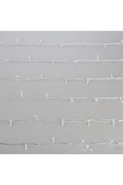 Pazariz 10mt Beyaz 100 Led Fişli Noel Parti Yılbaşı Ağaç Dekoratif Aydınlatma Lambası Animasyonlu Süsleme - Resim 2