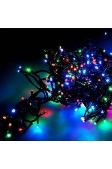 Pazariz 10mt Rgb 100 Led Fişli Noel Parti Yılbaşı Ağaç Dekoratif Aydınlatma Lambası Animasyonlu Süsleme