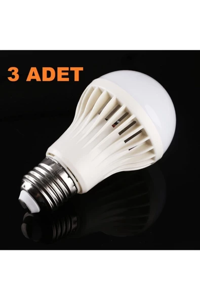Pazariz Beyaz 9 w Enerji Tasarruflu Led Ampul 3 Adet - Resim 2