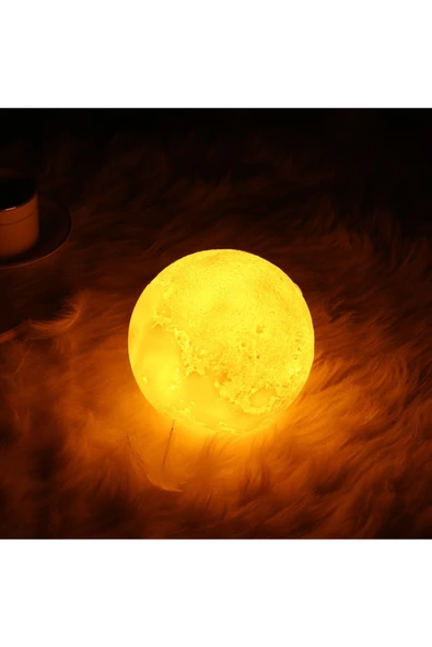 Pazariz Gün Işığı 3d Ay Dekoratif Küre Gece Lambası