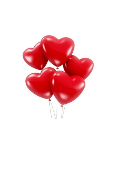 Pazariz Kırmızı Kalp Balon 12 Inc 8 Adet ürün görseli