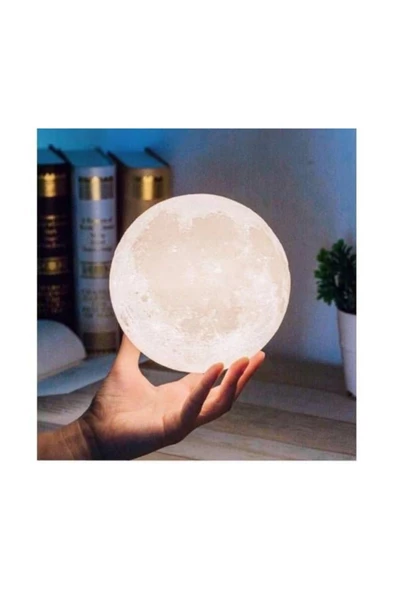 Pazariz 3d Ay Gece Lambası Dekoratif Küre Led Başucu Lambası