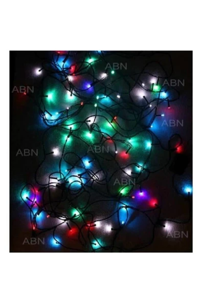 Pazariz 10mt Rgb 100 Led Fişli Noel Parti Yılbaşı Ağaç Dekoratif Aydınlatma Lambası Animasyonlu Süsleme