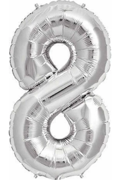 Pazariz Fırsat Ayı Gümüş Folyo Balon Sayılı Helyum Balon 100 Cm Dev Boy 8 ürün görseli