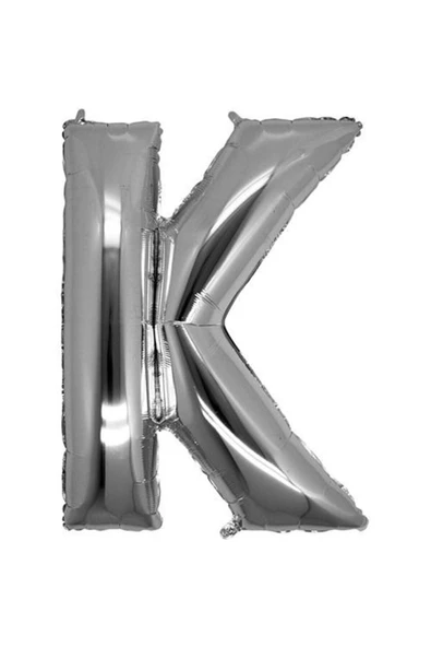 Pazariz K Harf Folyo Balon Gümüş Renk 40 inç ürün görseli
