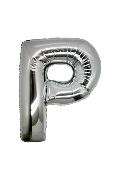 Pazariz P Harf Folyo Balon Gümüş Renk 40 inç ürün görseli