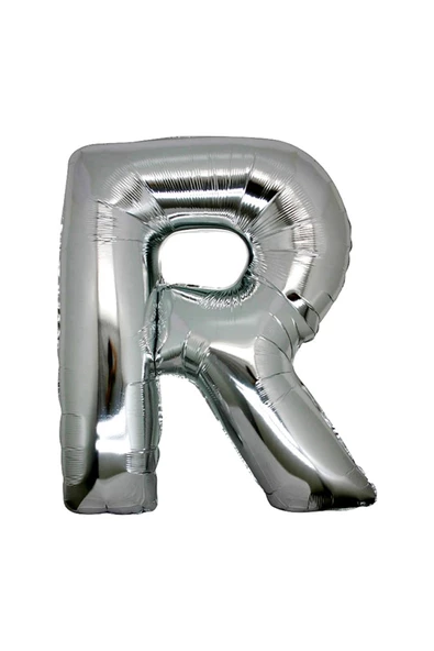Pazariz R Harf Folyo Balon Gümüş Renk 40 inç ürün görseli