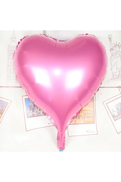 Pazariz Kalp Uçan Balon Folyo Pembe 80 cm 32 inç