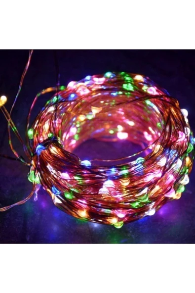 Pazariz 5 mt Peri Rgb 50 Led Pilli Noel Parti Yılbaşı Ağaç Dekoratif Aydınlatma Lambası Animasyonlu Süsleme ürün görseli 1