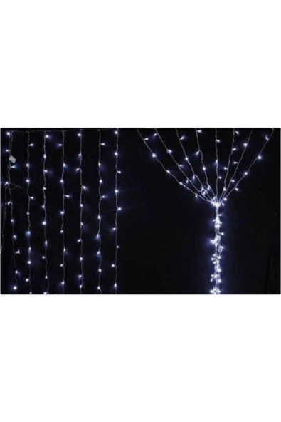 Pazariz 10mt Beyaz 100 Led Fişli Noel Parti Yılbaşı Ağaç Dekoratif Aydınlatma Lambası Animasyonlu Süsleme ürün görseli 1