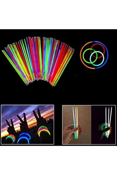 Pazariz Glow Stick Fosforlu Neon Çubuk 15 Adet ürün görseli