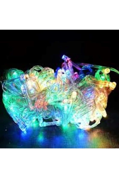 Pazariz 10mt Rgb 100 Led Fişli Noel Parti Yılbaşı Ağaç Dekoratif Aydınlatma Lambası Animasyonlu Süsleme ürün görseli 1