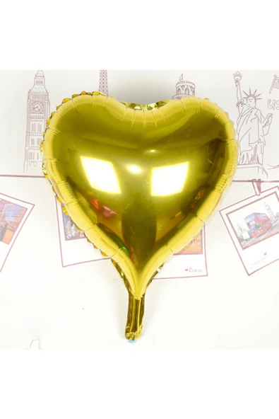 Pazariz Kalp Uçan Balon Folyo Sarı 80 cm 32 inç ürün görseli