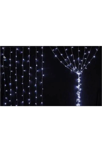 Pazariz 10mt Beyaz 100 Led Fişli Noel Parti Yılbaşı Ağaç Dekoratif Aydınlatma Lambası Animasyonlu Süsleme ürün görseli 1