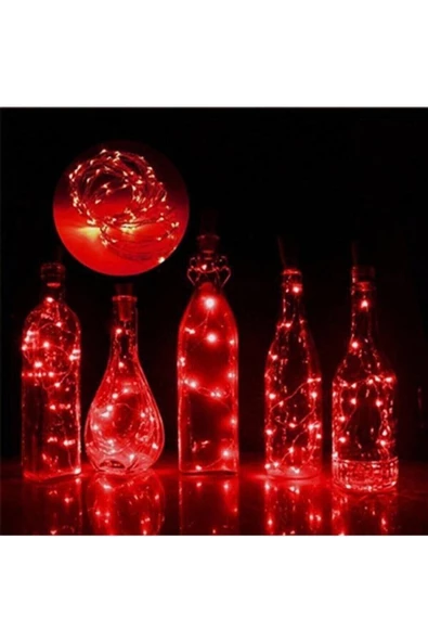 Pazariz 10mt Peri Kırmızı 100 Led Pilli Noel Parti Yılbaşı Ağaç Dekor Aydınlatma Lamba Animasyonlu Süsleme ürün görseli 1