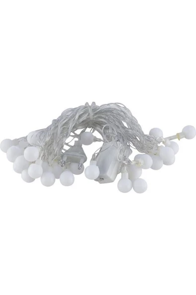 Pazariz 10mt Beyaz 100 Led Fişli Noel Parti Yılbaşı Ağaç Dekoratif Aydınlatma Lambası Animasyonlu Süsleme ürün görseli