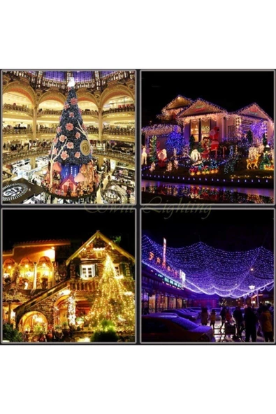 Pazariz 5mt Rgb 50 Led Fişli Noel Parti Yılbaşı Ağaç Dekoratif Aydınlatma Lambası Animasyonlu Süsleme - Resim 3