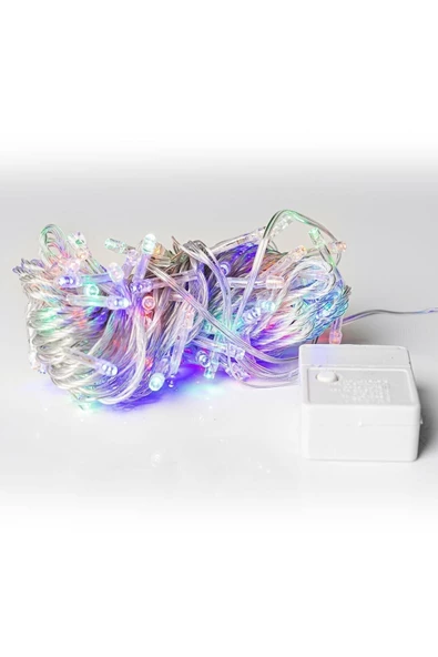 Pazariz 10mt Rgb 100 Led Fişli Noel Parti Yılbaşı Ağaç Dekoratif Aydınlatma Lambası Animasyonlu Süsleme