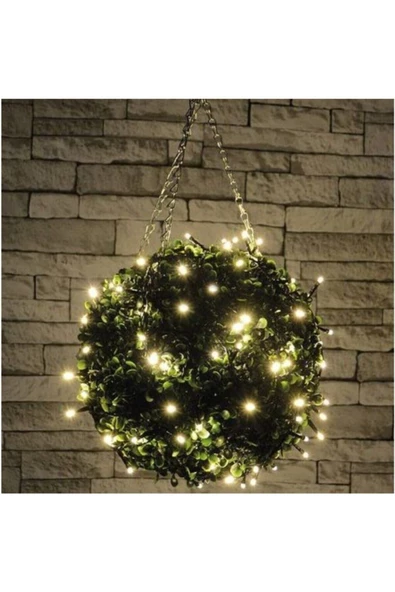 Pazariz 5mt Peri Beyaz 50 Led Pilli Noel Parti Yılbaşı Ağaç Dekoratif Aydınlatma Lambası Animasyonlu Süsleme - 2
