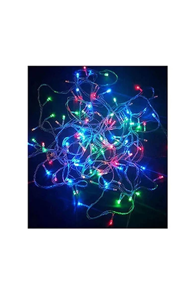 Pazariz 10mt Rgb 100 Led Fişli Noel Parti Yılbaşı Ağaç Dekoratif Aydınlatma Lambası Animasyonlu Süsleme ürün görseli 1