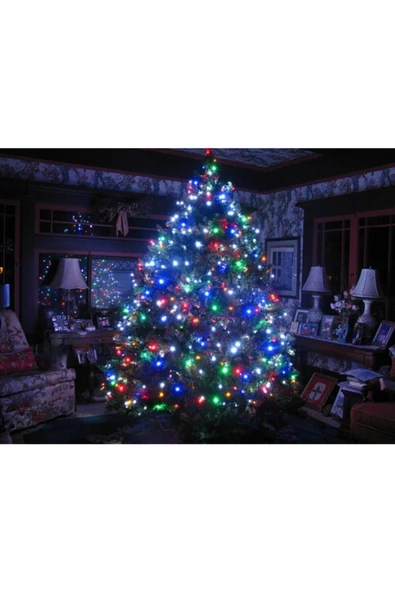 Pazariz 10mt Rgb 100 Led Fişli Noel Parti Yılbaşı Ağaç Dekoratif Aydınlatma Lambası Animasyonlu Süsleme - Resim 3