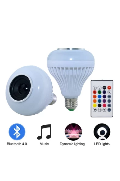 Pazariz Bluetooth Hoparlör Led Ampül Lamba - 3
