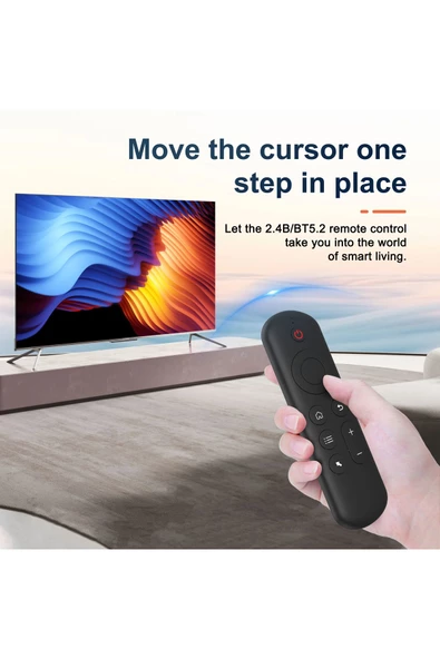 Pazariz 2.4ghz Klavye Sesle Kumanda Jiroskop Air Mouse Akıllı Tv Android Box Klavye Uzaktan Kumanda - 2