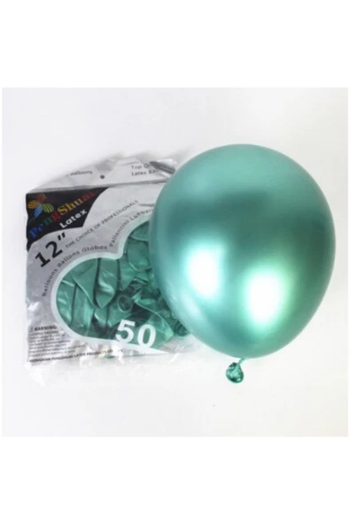 Pazariz Yeşil Renk Krom Balon 5 Adet ürün görseli