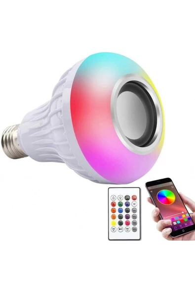 Pazariz Bluetooth Hoparlör Akıllı Led Ampul Lamba - 3