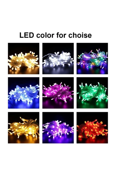 Pazariz 100 Ledli Yılbaşı Led Işık Süs 10 Metre Parti Led Işıkları ürün görseli 1