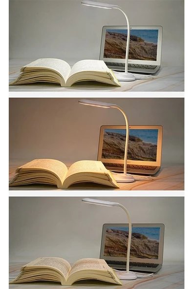 Pazariz Masa Lambası Led 10w Cep Telefonu Hızlı Kablosuz Şarj Özellikli Iki Renk Işık Beyaz - Resim 2