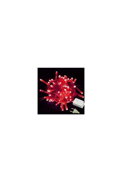 Pazariz 10 Metre 100 Led Kımızı Renk Süs Işık