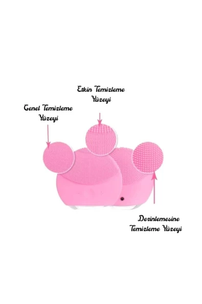 Pazariz Usb’li Titreşimli Masaj Etkili Silikon Su Geçirmez El Yüz Vücut Temizleme Ve Bakım Cihazı - Resim 3