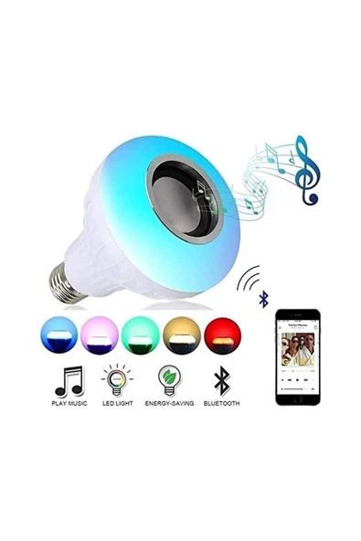 Pazariz Bluetoothlu Renk Değiştiren Hoparlör Ampul - 3