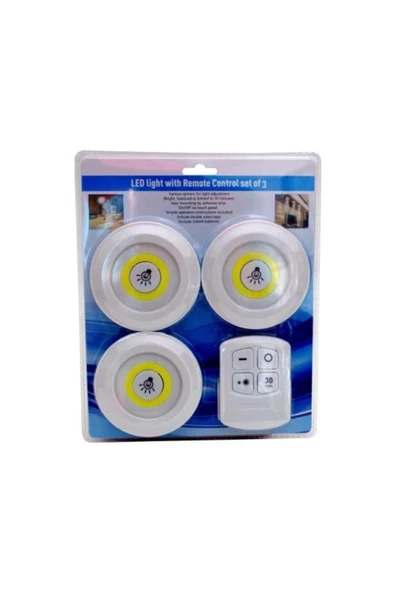 Pazariz Kumandalı Işık Ayarlanabilir Portatif 3'lü Led Işık ürün görseli 1