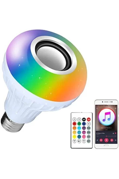 Pazariz Bluetooth Hoparlör Akıllı Led Ampul Lamba - 2