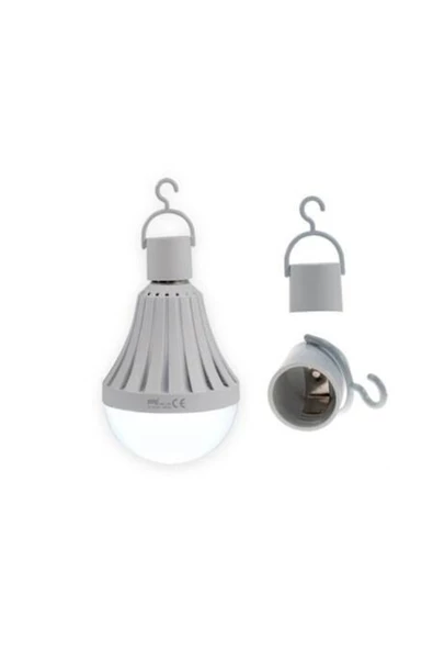 Pazariz 12w Şarjlı Akıllı Led Ampul E27 - 6400k + Seyyar Aparatı