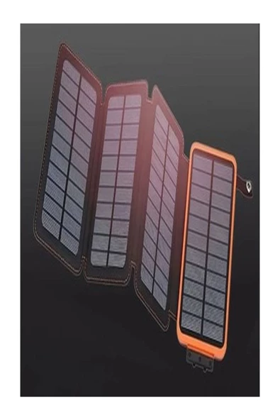 Pazariz Powerbank Güneş Enerjili 20000 Mah 6 Led Işık Powerbank - 2