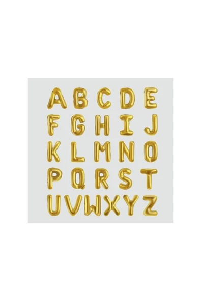 Pazariz Sarı Renkli 40*100 Harfli Folyo Balon ürün görseli 1