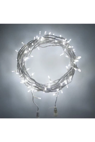 Pazariz Beyaz Led Yılbaşı Süsü 100'lü 10 m