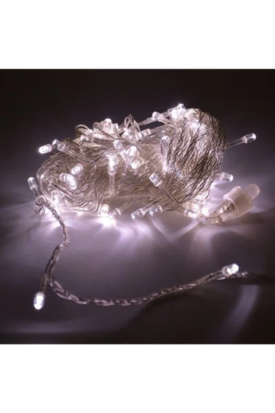 Pazariz Beyaz Led Yılbaşı Süsü 100'lü 10 m - Resim 2