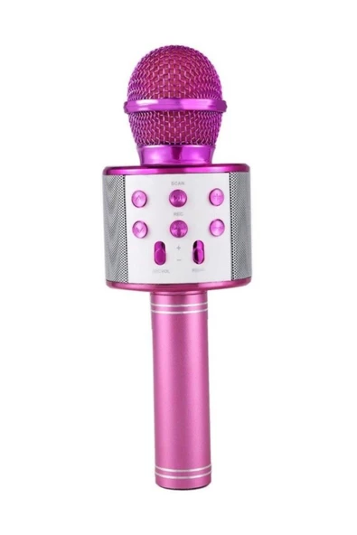Pazariz Şarj Edilebilir Telefon Ve Usb Bağlantılı Karaoke Mikrofon (pembe)