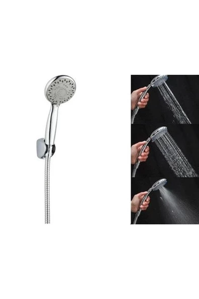 Pazariz Terapi Etkili 3 Fonksiyonlu Duş Başlığı Seti ürün görseli