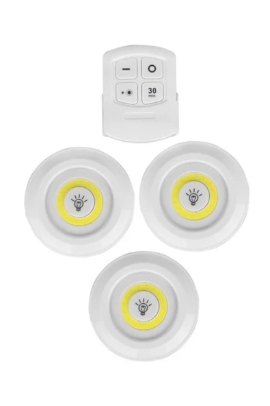 Pazariz Uzaktan Kumandalı Yapışkanlı Led Spot Lamba Wt-364 ürün görseli 1