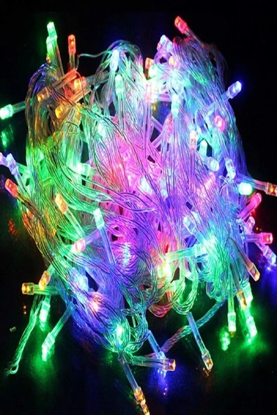 Pazariz 100 Ledli 8 Fonksiyonlu Karışık Renkli Led Peri Led Yılbaşı Kamp Parti Lambası - 2