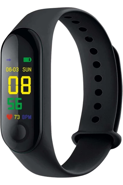 Pazariz M3 Akıllı Saat Bileklik Nabız Tansiyon Ölçer Adım Sayar - 2