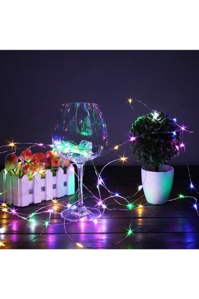 Pazariz Peri Pilli Dekoratif  Yılbaşı  Ince Tel 5 Led Işık ürün görseli 1