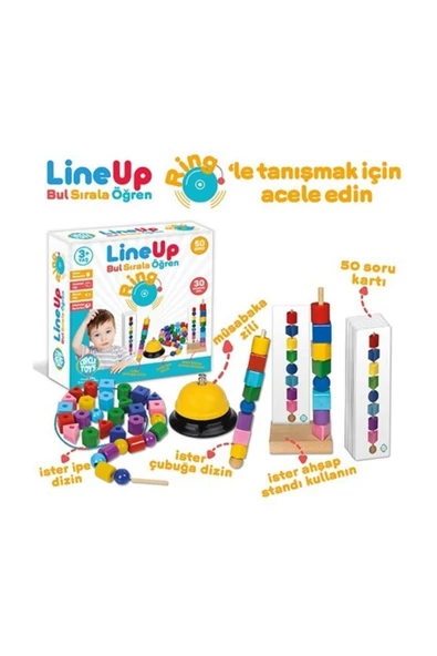 Pazariz Line Up Ring Bul Sırala Öğren 50 Soru 30 Şekil Eğitim Seti - 2