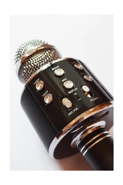 Pazariz Şarj Edilebilir Telefon Ve Usb Bağlantılı Karaoke Mikrofon (siyah)